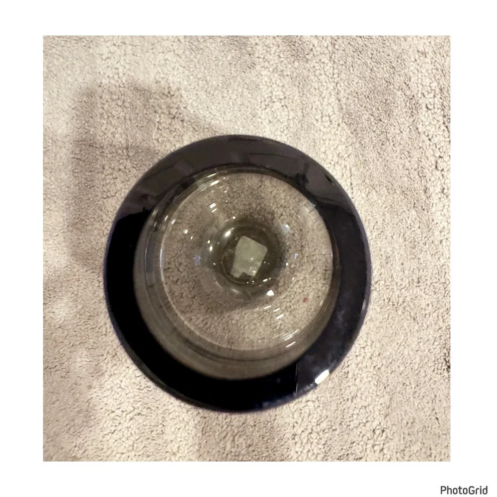 West Elm Matte Dark Smoke Glass Vase 10